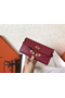 Hermes Kelly Classic Long Wallet In Ruby Epsom Leather  Replica