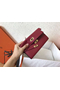Hermes Kelly Classic Long Wallet In Ruby Epsom Leather  Replica