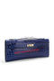 Hermes Kelly Clutch Bag Croco Leather K1002 Blue  Replica