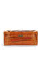 Hermes Kelly Clutch Bag Croco Leather K1002 Brown  Replica
