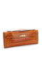 Hermes Kelly Clutch Bag Croco Leather K1002 Brown  Replica