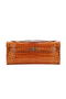 Hermes Kelly Clutch Bag Croco Leather K1002 Brown  Replica