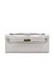 Hermes Kelly Clutch Bag Croco Leather K1002 White  Replica