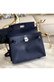 Hermes Kelly Danse Handmade Bag In Blue Swift Leather  Replica
