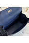 Hermes Kelly Danse Handmade Bag In Blue Swift Leather  Replica