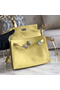 Hermes Kelly Danse Handmade Bag In Jaune Swift Leather  Replica