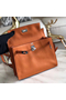 Hermes Kelly Danse Handmade Bag In Orange Swift Leather  Replica