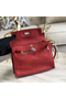 Hermes Kelly Danse Handmade Bag In Red Swift Leather  Replica