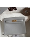 Hermes Kelly Danse II Bag In Blue Glacier Evercolor Calfskin  Replica