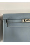 Hermes Kelly Danse II Bag In Blue Lin Evercolor Calfskin  Replica