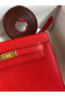 Hermes Kelly Danse II Bag In Red Evercolor Calfskin  Replica