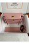 Hermes Kelly Danse II Bag In Rose Sakura Evercolor Calfskin  Replica