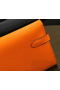 Hermes Kelly Epsom Leather Wallet H4086 Orange  Replica