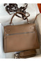 Hermes Kelly Lakis 32 Handmade Bag In Taupe Swift Calfskin  Replica
