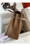 Hermes Kelly Lakis 32 Handmade Bag In Taupe Swift Calfskin  Replica