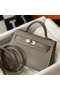 Hermes Kelly Mini II Bag In Gris Asphalt Epsom Leather GHW  Replica
