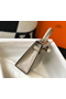 Hermes Kelly Mini II Bag In Taupe Embossed Crocodile Leather  Replica