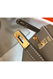 Hermes Kelly Mini II Bag In Taupe Grey Epsom Leather GHW  Replica