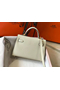 Hermes Kelly Mini II Bag In White Epsom Leather GHW  Replica