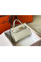 Hermes Kelly Mini II Bag In White Epsom Leather GHW  Replica