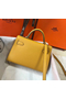 Hermes Kelly Mini II Bag In Yellow Epsom Leather GHW  Replica