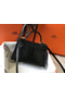 Hermes Kelly Mini II Handmade Bag In Black Crocodile Embossed Leather  Replica