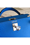 Hermes Kelly Mini II Handmade Bag In Blue Chevre Leather  Replica
