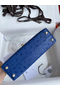 Hermes Kelly Mini II Handmade Bag In Blue Electric Ostrich Leather  Replica