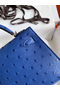 Hermes Kelly Mini II Handmade Bag In Blue Electric Ostrich Leather  Replica