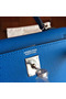 Hermes Kelly Mini II Handmade Bag In Blue Izmir Epsom Leather  Replica