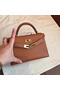 Hermes Kelly Mini II Handmade Bag In Gold Swift Calfskin  Replica