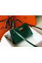 Hermes Kelly Mini II Handmade Bag In Green Crocodile Embossed Leather  Replica