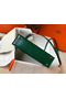 Hermes Kelly Mini II Handmade Bag In Green Crocodile Embossed Leather  Replica