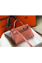 Hermes Kelly Mini II Handmade Bag In Pink Crocodile Embossed Leather  Replica