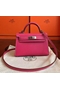 Hermes Kelly Mini II Handmade Bag In Rose Tyrien Epsom Leather  Replica
