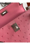 Hermes Kelly Mini II Handmade Bag In Terre Cutie Ostrich Leather  Replica