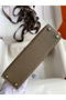 Hermes Kelly Mini II Sellier Bicolor Handmade Bag in Taupe and Craie Epsom Calfskin  Replica