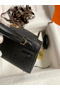 Hermes Kelly Mini II Sellier Handmade Bag In Black Ostrich Leather  Replica