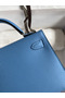 Hermes Kelly Mini II Sellier Handmade Bag In Blue Paradise Epsom Calfskin  Replica