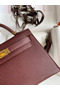 Hermes Kelly Mini II Sellier Handmade Bag In Bordeaux Epsom Calfskin  Replica