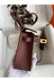Hermes Kelly Mini II Sellier Handmade Bag In Bordeaux Epsom Calfskin  Replica