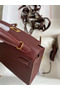 Hermes Kelly Mini II Sellier Handmade Bag In Bordeaux Epsom Calfskin  Replica