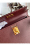 Hermes Kelly Mini II Sellier Handmade Bag In Bordeaux Epsom Calfskin  Replica