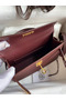 Hermes Kelly Mini II Sellier Handmade Bag In Bordeaux Epsom Calfskin  Replica