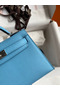Hermes Kelly Mini II Sellier Handmade Bag In Celeste Epsom Calfskin  Replica