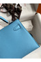 Hermes Kelly Mini II Sellier Handmade Bag In Celeste Epsom Calfskin  Replica