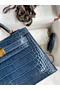 Hermes Kelly Mini II Sellier Handmade Bag In Colvert Shiny Alligator Leather  Replica