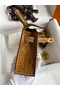 Hermes Kelly Mini II Sellier Handmade Bag In Ficelle Shiny Alligator Leather  Replica