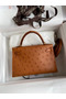 Hermes Kelly Mini II Sellier Handmade Bag In Gold Ostrich Leather  Replica