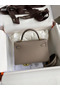 Hermes Kelly Mini II Sellier Handmade Bag In Gris Asphalt Epsom Calfskin  Replica